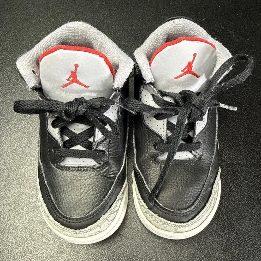 Jordan Air Jordan 3 Retro Shoes Toddler Size 9C Black Cement Boys DM0968-010
